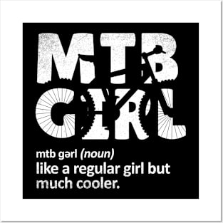 mtb girl Posters and Art